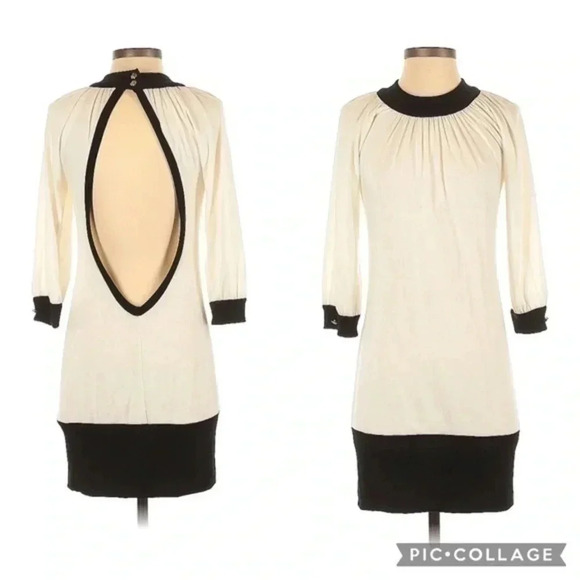 T-Bags Los Angeles | Open Back White & Black Formal Cocktail Dress Size XS - Picture 1 of 3